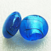 Silver Foil Lampwork Beads, Oblate 20.5mm,10mm Hole:Approx 2mm, Sold by PC