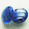 Silver Foil Lampwork Beads, Oblate 20.5mm,10mm Hole:Approx 2mm, Sold by PC