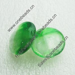 Silver Foil Lampwork Beads, Oblate 20.5mm,10mm Hole:Approx 2mm, Sold by PC