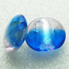 Silver Foil Lampwork Beads, Oblate 20.5mm,10mm Hole:Approx 2mm, Sold by PC