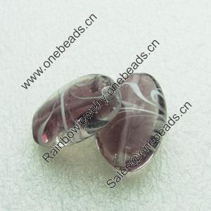 Hand-Made Lampwork Beads, oval 25x17.5mm,10mm Hole:About 1.5mm, Sold by PC 