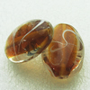 Hand-Made Lampwork Beads, oval 25x17.5mm,10mm Hole:About 1.5mm, Sold by PC