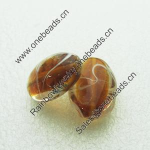 Hand-Made Lampwork Beads, oval 25x17.5mm,10mm Hole:About 1.5mm, Sold by PC