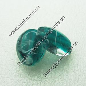 Hand-Made Lampwork Beads, oval 25x17.5mm,10mm Hole:About 1.5mm, Sold by PC