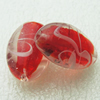 Hand-Made Lampwork Beads, oval 25x17.5mm,10mm Hole:About 1.5mm, Sold by PC