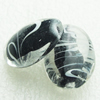 Hand-Made Lampwork Beads, oval 25x17.5mm,10mm Hole:About 1.5mm, Sold by PC