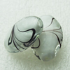 Hand-Made Lampwork Beads, oval 25x17.5mm,10mm Hole:About 1.5mm, Sold by PC