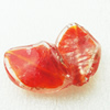 Gold Foil Lampwork Beads, acrospire 29x20mm,4mm Hole: About 2mm, Sold by PC