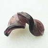 Gold Foil Lampwork Beads, acrospire 29x20mm,4mm Hole: About 2mm, Sold by PC