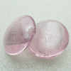 Silver Foil Lampwork Beads, oblate 28mm,12.5mm Hole:Approx 2mm, Sold by PC