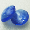 Silver Foil Lampwork Beads, oblate 28mm,12.5mm Hole:Approx 2mm, Sold by PC