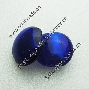 Silver Foil Lampwork Beads, oblate 28mm,12.5mm Hole:Approx 2mm, Sold by PC