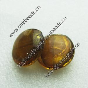 Silver Foil Lampwork Beads, oblate 28mm,12.5mm Hole:Approx 2mm, Sold by PC