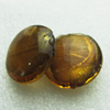 Silver Foil Lampwork Beads, oblate 28mm,12.5mm Hole:Approx 2mm, Sold by PC