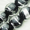 Silver Foil Lampwork Beads, oblate 15mm,9mm Hole:Approx 2mm, Sold by PC