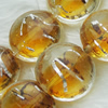 Silver Foil Lampwork Beads, oblate 15mm,9mm Hole:Approx 2mm, Sold by PC