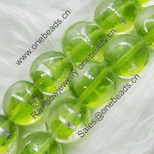 Silver Foil Lampwork Beads, oblate 15mm,9mm Hole:Approx 2mm, Sold by PC