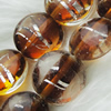 Silver Foil Lampwork Beads, oblate 15mm,9mm Hole:Approx 2mm, Sold by PC