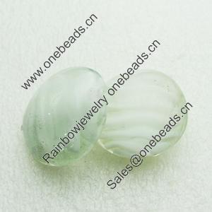 Hand-Made Lampwork Beads, oblate 27.5mm,12.5mm Hole:About 2mm, Sold by PC 