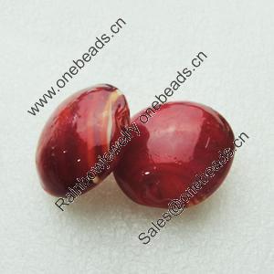 Hand-Made Lampwork Beads, oblate 27.5mm,12.5mm Hole:About 2mm, Sold by PC