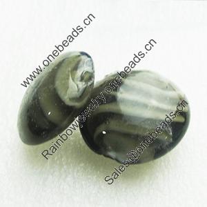 Hand-Made Lampwork Beads, oblate 27.5mm,12.5mm Hole:About 2mm, Sold by PC