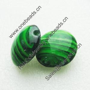 Hand-Made Lampwork Beads, oblate 27.5mm,12.5mm Hole:About 2mm, Sold by PC