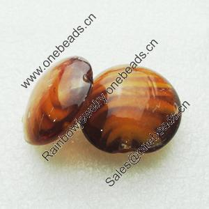 Hand-Made Lampwork Beads, oblate 27.5mm,12.5mm Hole:About 2mm, Sold by PC