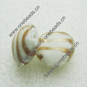 Hand-Made Lampwork Beads, oblate 20mm,10mm Hole:About 2mm, Sold by PC