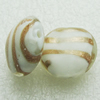 Hand-Made Lampwork Beads, oblate 20mm,10mm Hole:About 2mm, Sold by PC