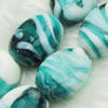 Hand-Made Lampwork Beads, oblate 17.5x20mm,10mm Hole:About 2mm, Sold by PC