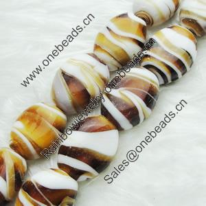 Hand-Made Lampwork Beads, oblate 17.5x20mm,10mm Hole:About 2mm, Sold by PC