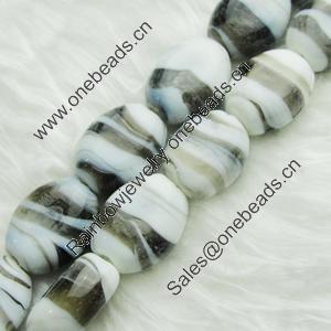 Hand-Made Lampwork Beads, oblate 17.5x20mm,10mm Hole:About 2mm, Sold by PC