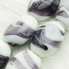 Hand-Made Lampwork Beads, oblate 17.5x20mm,10mm Hole:About 2mm, Sold by PC