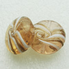 Hand-Made Lampwork Beads, oblate 20mm,9.5mm Hole:About 2mm, Sold by PC