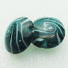 Hand-Made Lampwork Beads, oblate 20mm,9.5mm Hole:About 2mm, Sold by PC