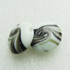 Hand-Made Lampwork Beads, oblate 20mm,9.5mm Hole:About 2mm, Sold by PC