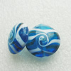 Hand-Made Lampwork Beads, oblate 20mm,9.5mm Hole:About 2mm, Sold by PC