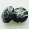 Hand-Made Lampwork Beads, oblate 20mm,9.5mm Hole:About 2mm, Sold by PC