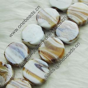 Hand-Made Lampwork Beads, oblate 19.5mm,5mm Hole:About 2mm, Sold by PC 