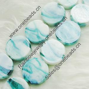 Hand-Made Lampwork Beads, oblate 19.5mm,5mm Hole:About 2mm, Sold by PC 