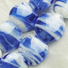 Hand-Made Lampwork Beads, oblate 17mm,9mm Hole:About 2mm, Sold by PC 