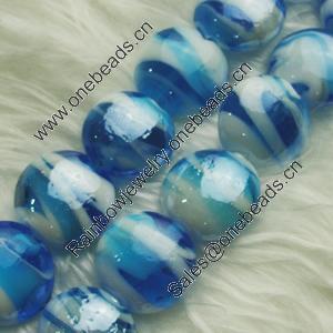 Hand-Made Lampwork Beads, oblate 17mm,9mm Hole:About 2mm, Sold by PC 