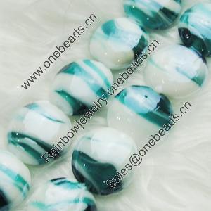 Hand-Made Lampwork Beads, oblate 17mm,9mm Hole:About 2mm, Sold by PC 