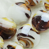 Hand-Made Lampwork Beads, oblate 17mm,9mm Hole:About 2mm, Sold by PC 