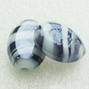 Hand-Made Lampwork Beads, flat oval 19.5x14mm,8mm Hole:About 2mm, Sold by PC 