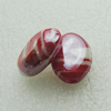 Hand-Made Lampwork Beads, flat oval 19.5x14mm,8mm Hole:About 2mm, Sold by PC 