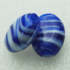 Hand-Made Lampwork Beads, flat oval 19.5x14mm,8mm Hole:About 2mm, Sold by PC 