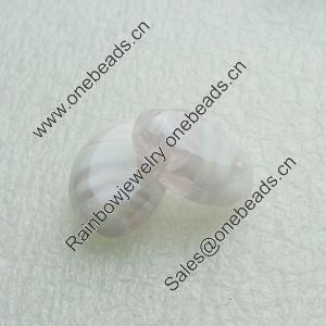 Hand-Made Lampwork Beads, flat oval 19.5x14mm,8mm Hole:About 2mm, Sold by PC 