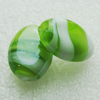 Hand-Made Lampwork Beads, flat oval 19.5x14mm,8mm Hole:About 2mm, Sold by PC 