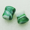 Hand-Made Lampwork Beads, rectangle 20x15mm,8mm Hole:About 2mm, Sold by PC 